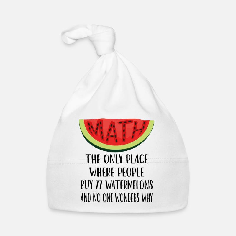 Mathématiques et pastèques amusants Bonnet bio Bébé
