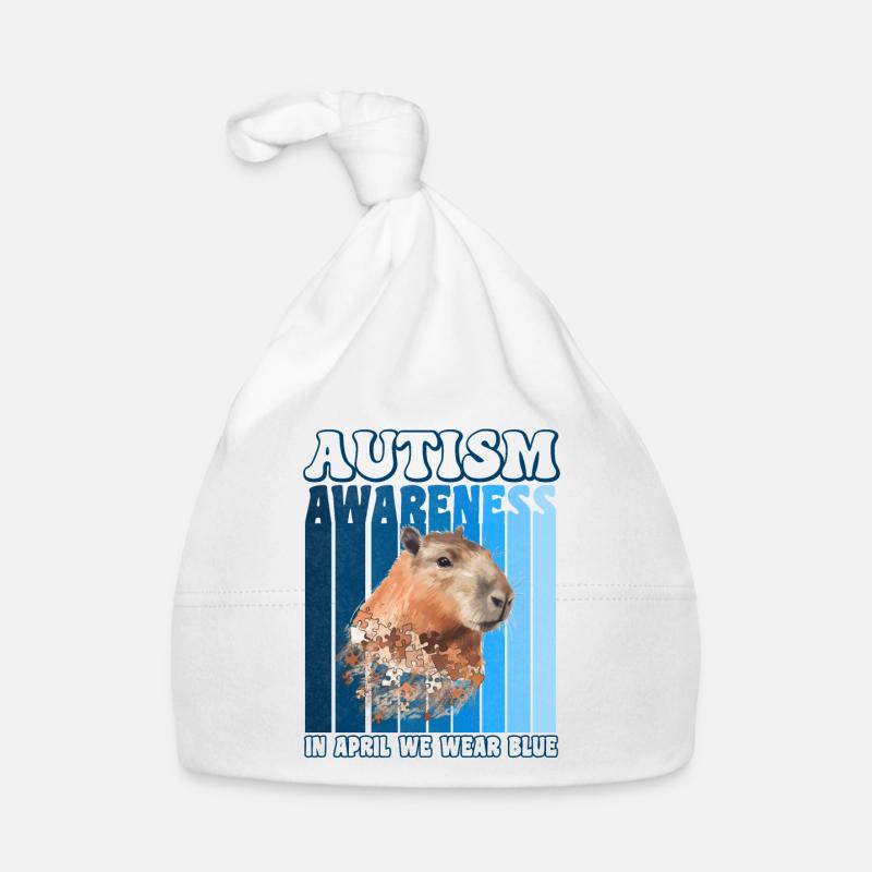 Capybara Autism Awareness Organic Baby Cap