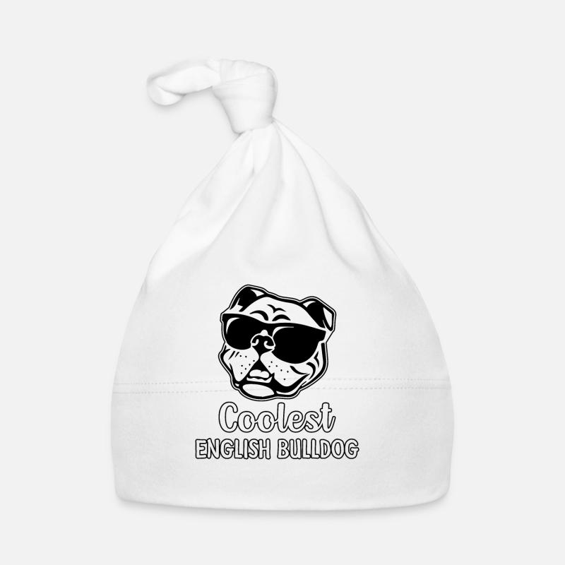Le bouledogue anglais le plus cool Bonnet bio Bébé