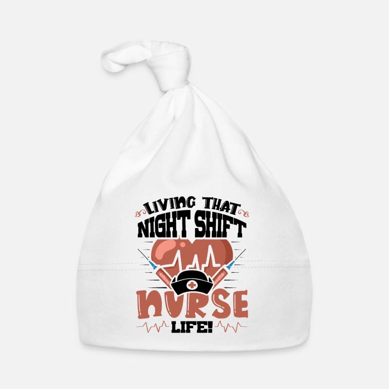 Living that Night Shift Nurse life Baby Bio-Mütze