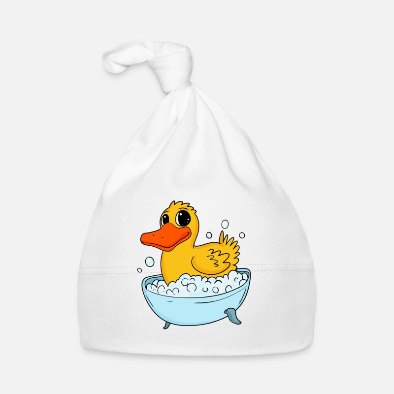 Bain de canard bain de canard bain - Bonnet bio Bébé - blanc