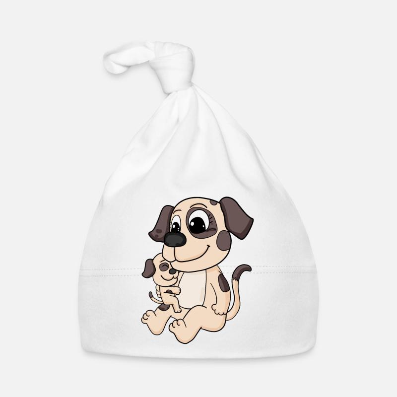 Famille de chiens - Chien avec bébé Bonnet bio Bébé