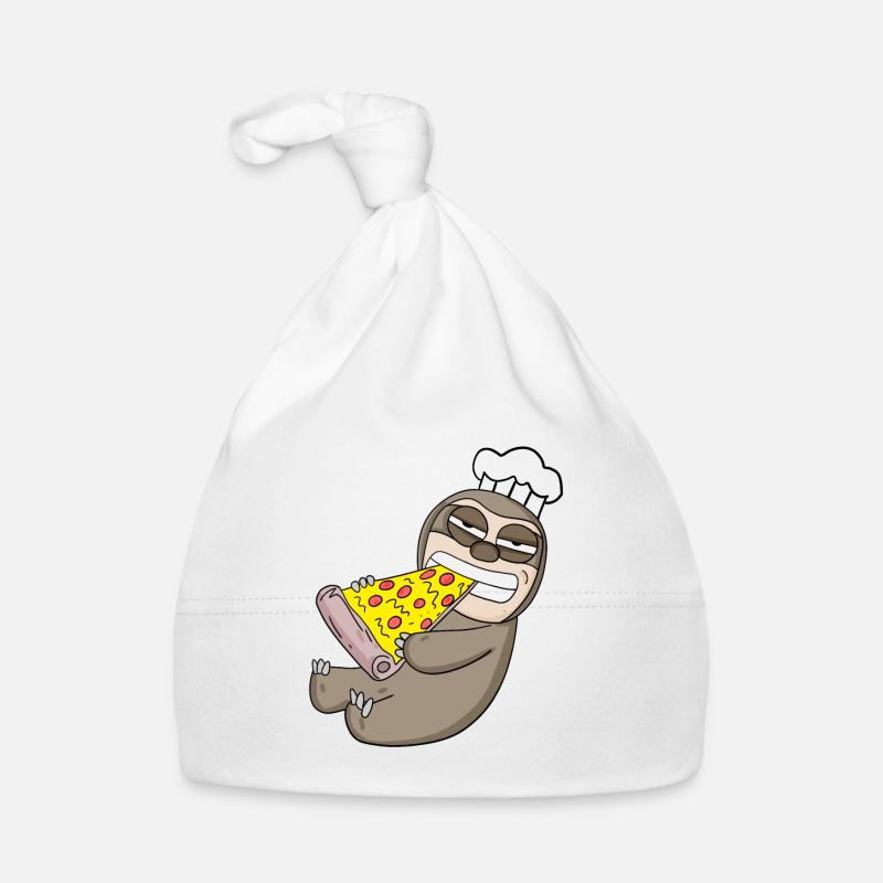 Gourmet Sloth Pizza Organic Baby Cap