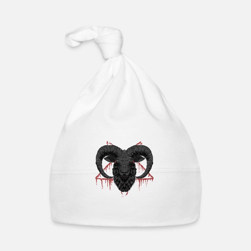Satan Beelzebub Devil Gothic Pentagram Mystical Organic Baby Cap