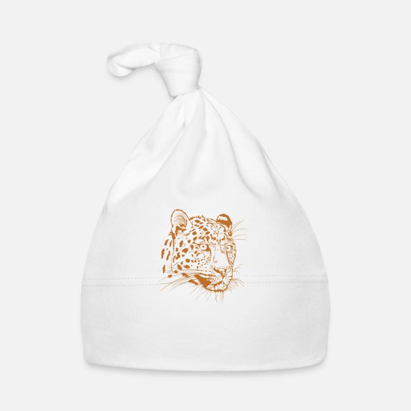 Tête de léopard Big Cat Afrique Bonnet bio Bébé