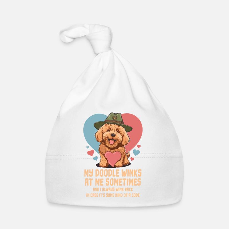 My Doodle Winks At Me Sometimes Goldendoodle Dad Baby Bio-Mütze