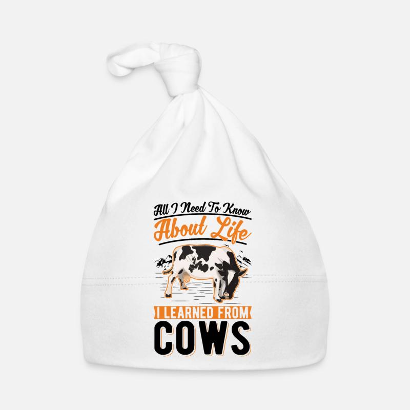 Cow Gift Cattle Breeder Farmer Organic Baby Cap