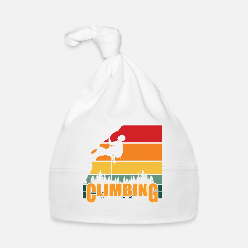 Climbing, mountains, via ferrata, rocks, climbers Organic Baby Cap