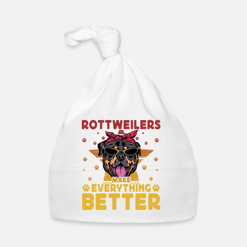 Les rottweilers améliorent tout Bonnet bio Bébé