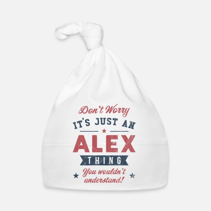 Es ist eine Alex-Sache - Baby Bio-Mütze - Weiß