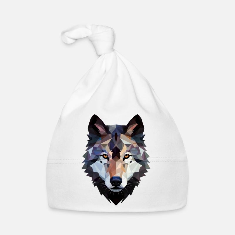 Wolf Head Organic Baby Cap