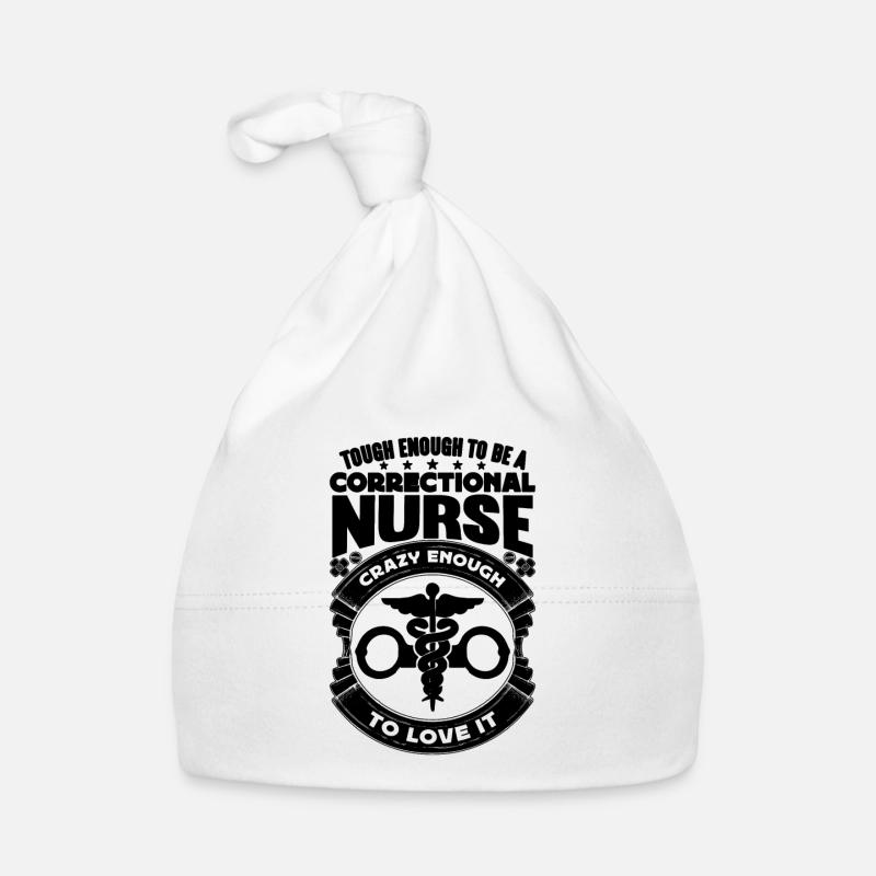 Tough Enough To Be Thin Silver Correctional Nurses Organic Baby Cap