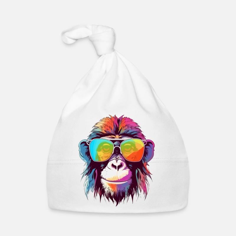 Bily, der bebrillte Affe Baby Bio-Mütze