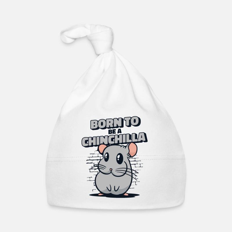 Né pour être un chinchilla à queue courte longue queue Bonnet bio Bébé