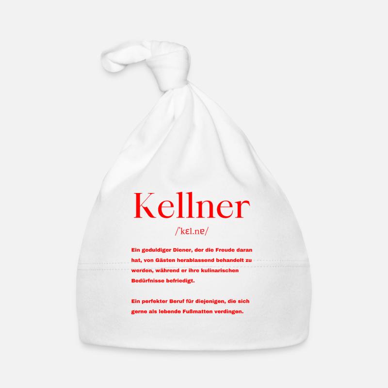 Kellner Definition - Baby Bio-Mütze - Weiß
