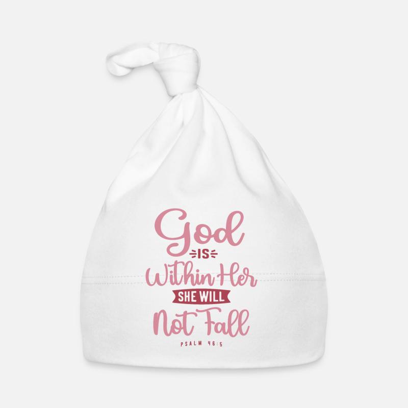 Gott in ihr - Christliches Zitat Baby Bio-Mütze
