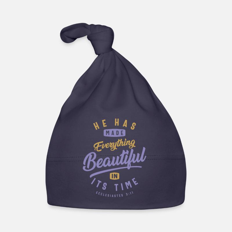Belle en son temps - Citation chrétienne Bonnet bio Bébé