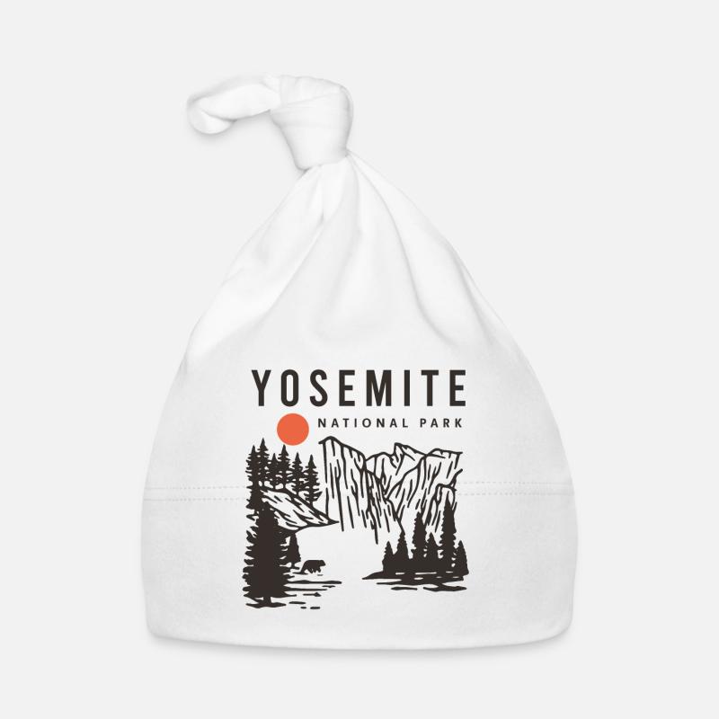 Parc national de Yosemite - Bonnet bio Bébé - blanc