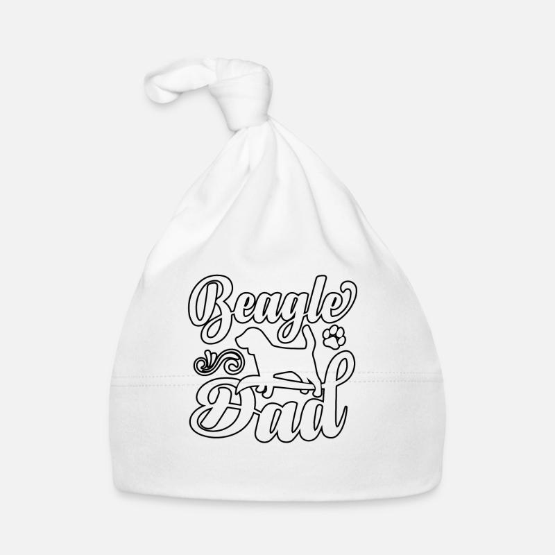 Papa Beagle - Bonnet bio Bébé - blanc