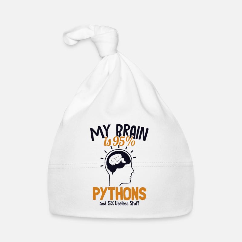 Mon cerveau est composé à 95% de pythons Python Snake Banana Bonnet bio Bébé