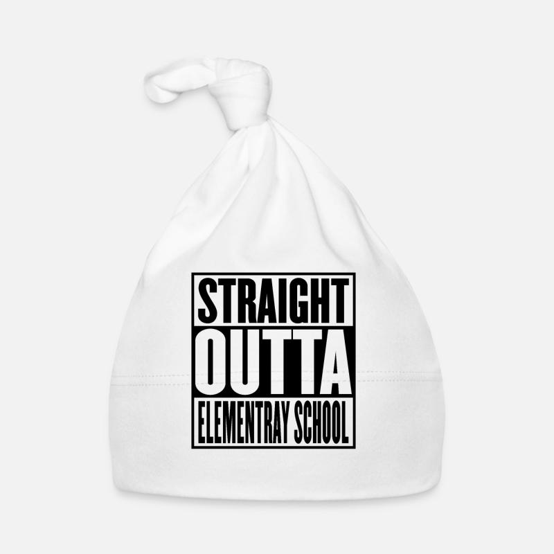 Straight Outta Elementray School Graduation Organic Baby Cap