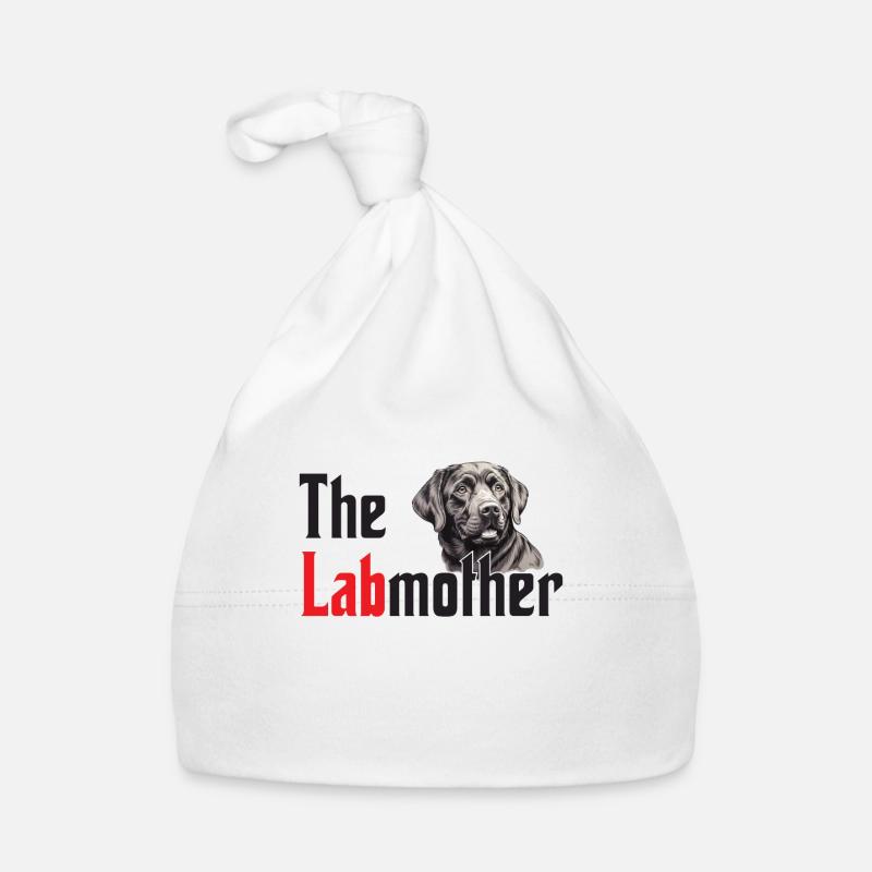 The Labmother, fun Labrador design Organic Baby Cap