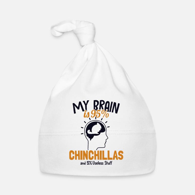 Mon cerveau est composé à 95% de chinchillas à longue queue à poil long Bonnet bio Bébé