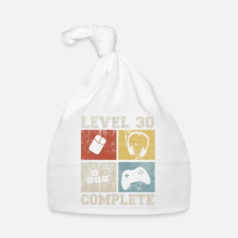 30 Birthday Gamer Level 30 complete Vintage Organic Baby Cap