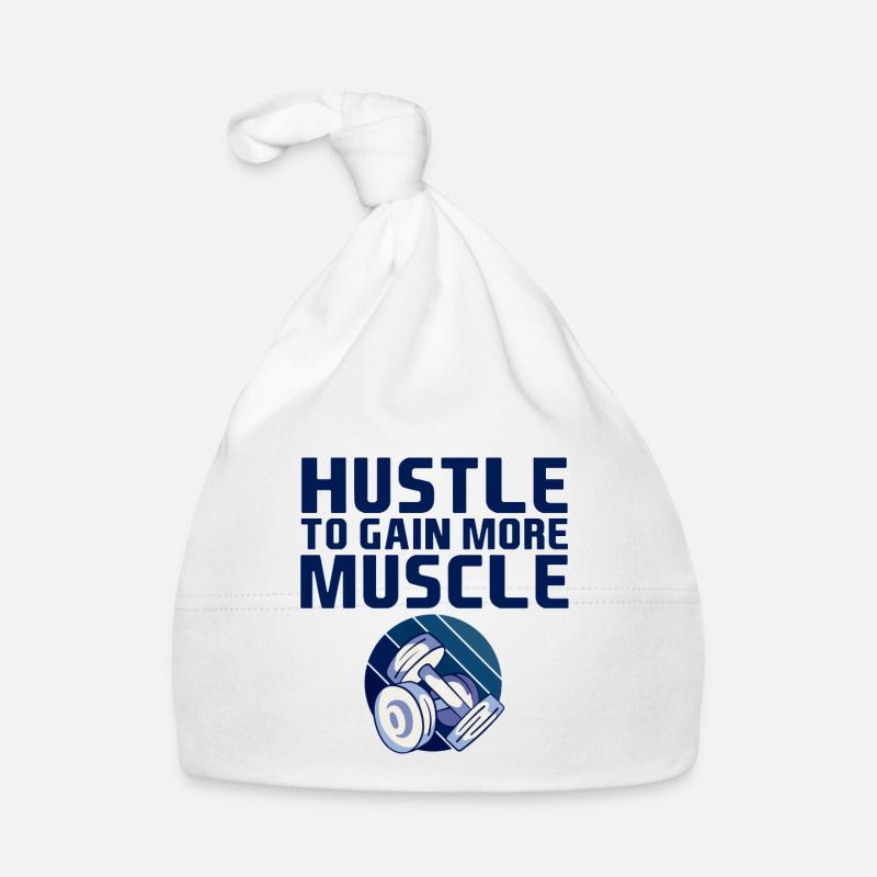 Hustle To Gain More Muscle 4 Organic Baby Cap