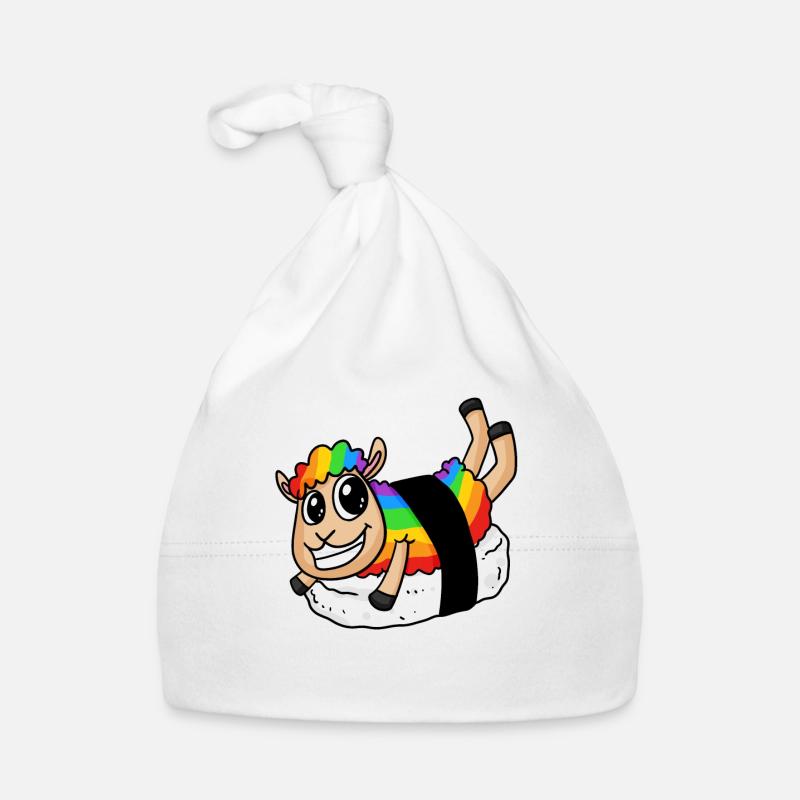Regenbogen Sushi Schaf Baby Bio-Mütze