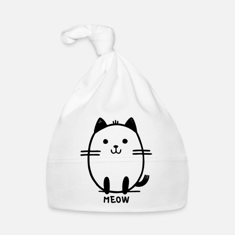 mignon dessin animé miaou chat Bonnet bio Bébé