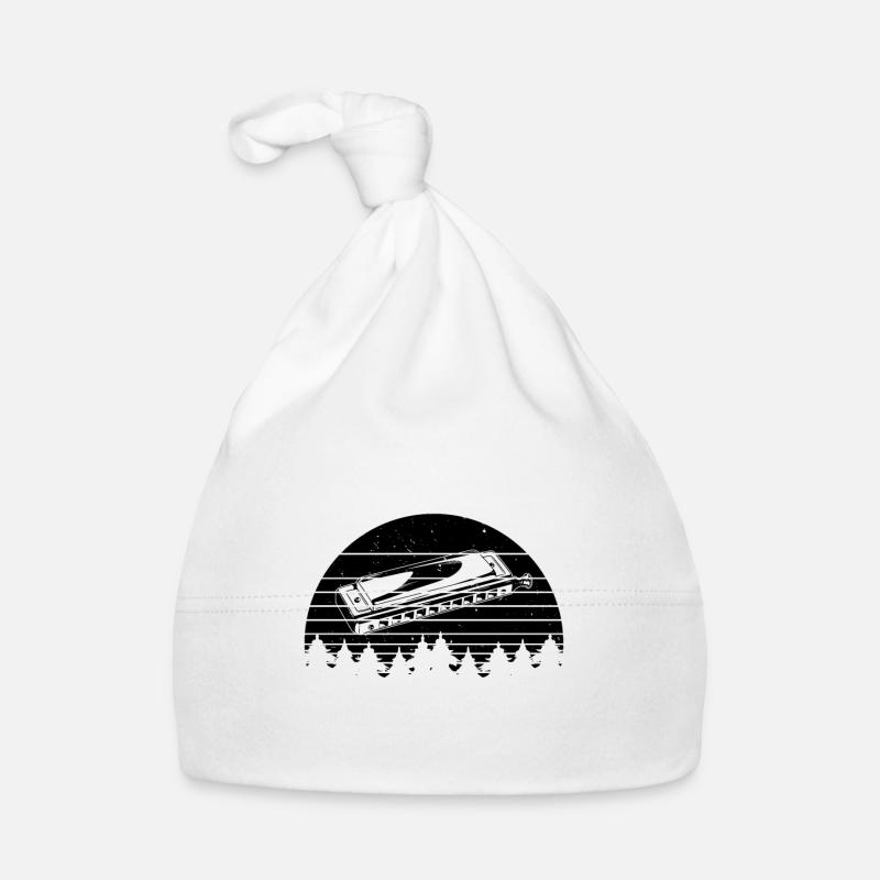 Retro With A Harmonica Harmonica Play Mouth Organ Baby Bio-Mütze