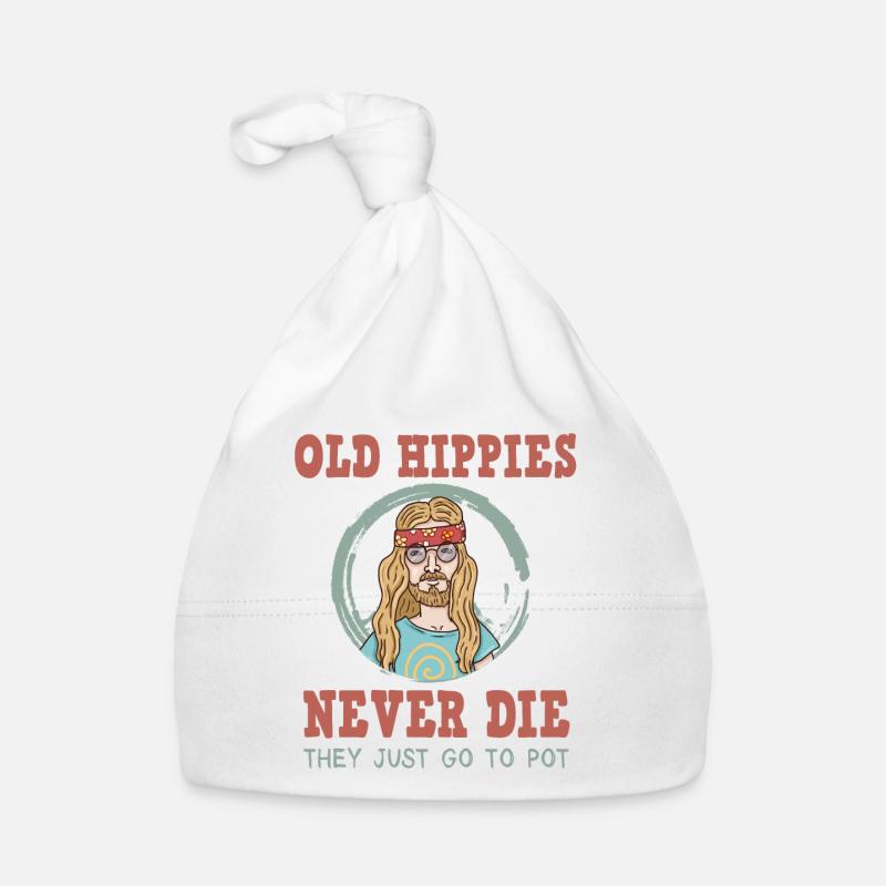 Hippie Karneval Kostüm Geschenk Peace Baby Bio-Mütze