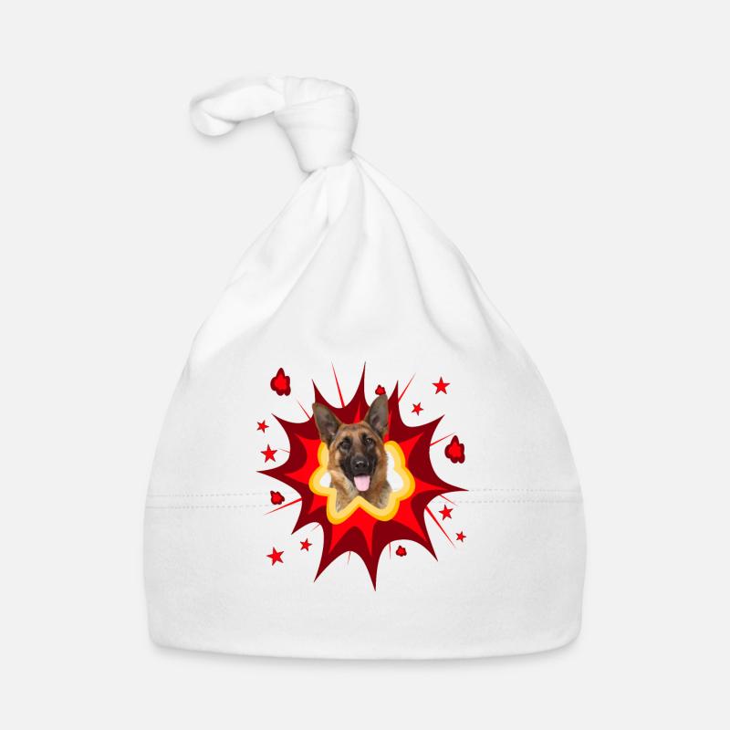 Comic Hund Design - Pow - Schäferhund Baby Bio-Mütze