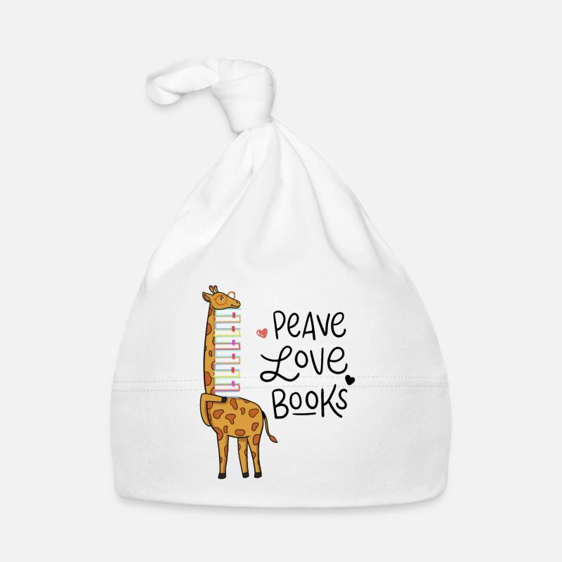Reading Books Book Giraffe Organic Baby Cap
