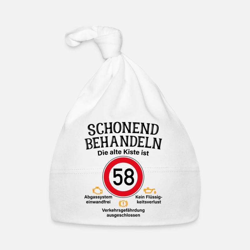58. Geburtstag Schonend Behandeln 58 Alte Kiste 58 Baby Bio-Mütze