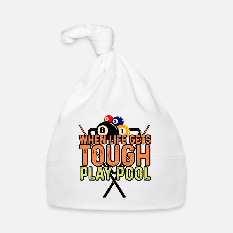 Billiards - When Life Gets Tough, Play Pool Organic Baby Cap