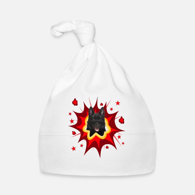Comic Hund Design - Pow - Schipperke Baby Bio-Mütze