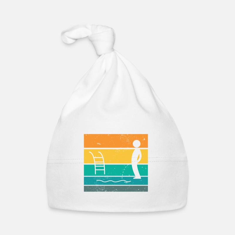 Je fais dans les piscines drôle Peeing dans les piscines Humour Bonnet bio Bébé