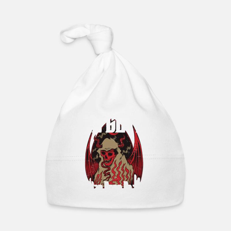 Satan Beelzebub Devil Gothic Pentagram Mystical Organic Baby Cap