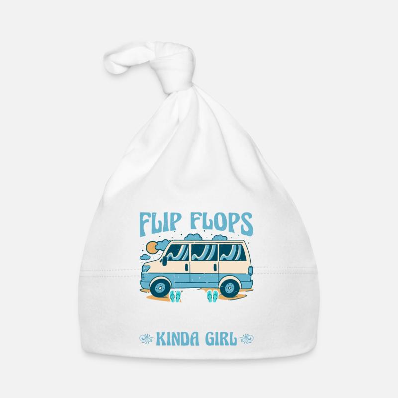 Je suis une fille de Flip Flops et de Camping Bonnet bio Bébé