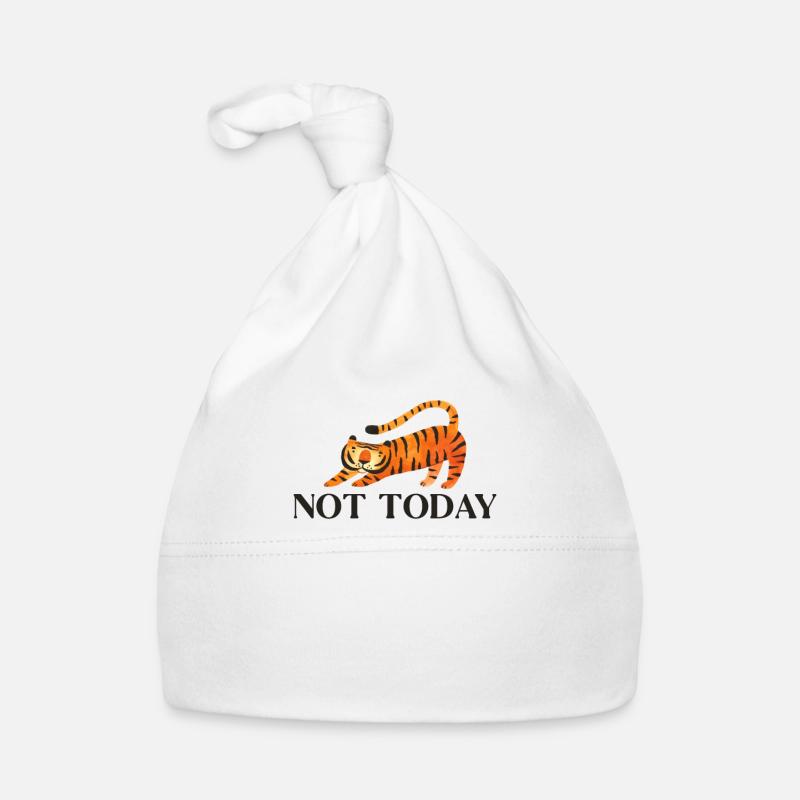 Not Today Big Cat King Tiger Wildcat Organic Baby Cap
