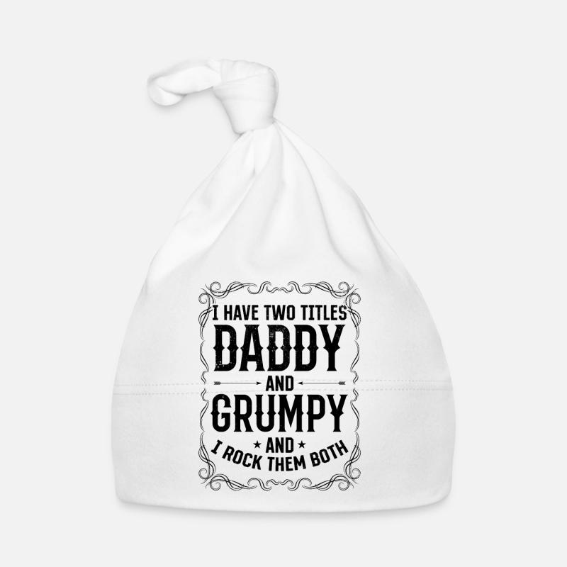 I Have Two Titles Daddy And Grumpy - Daddy Father' Baby Bio-Mütze