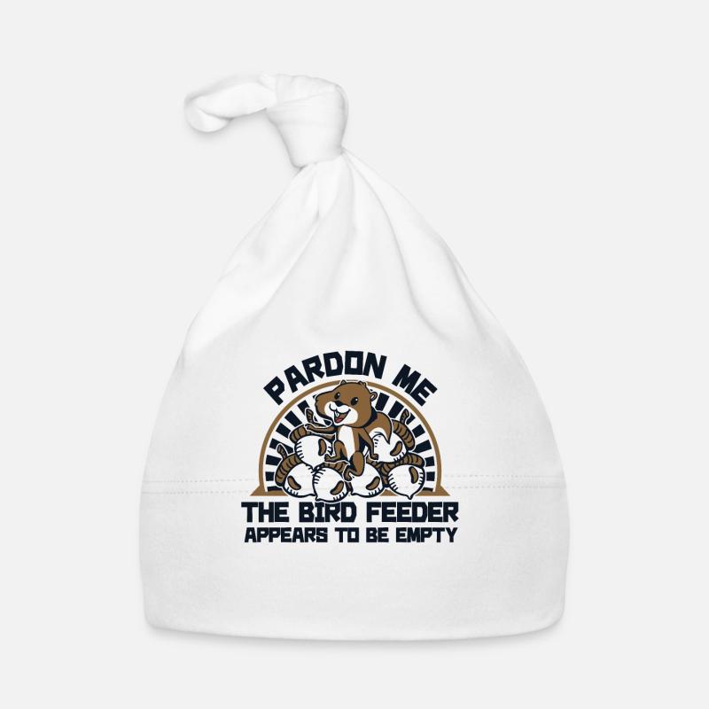 Bird Feeder Appears To Be Empty Fox Squirrel Organic Baby Cap