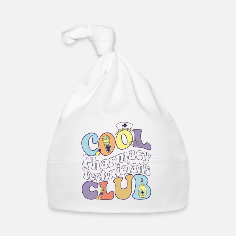 Cool Pharmacy Technicians Club Pharm Tech Squad - Organic Baby Cap - white