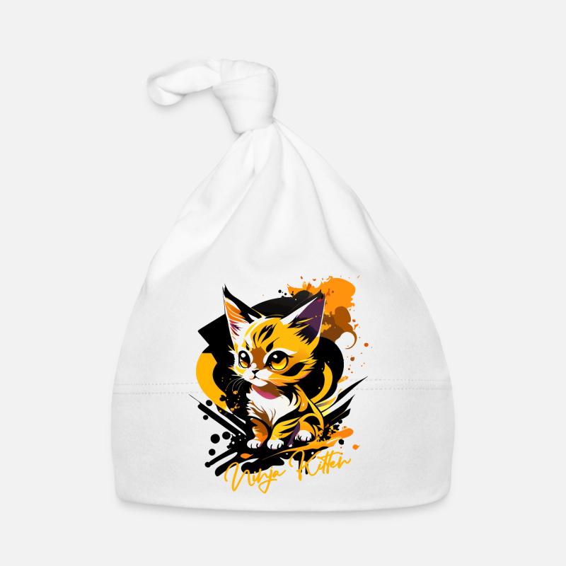 Kätzchen, ninja kitten Baby Bio-Mütze