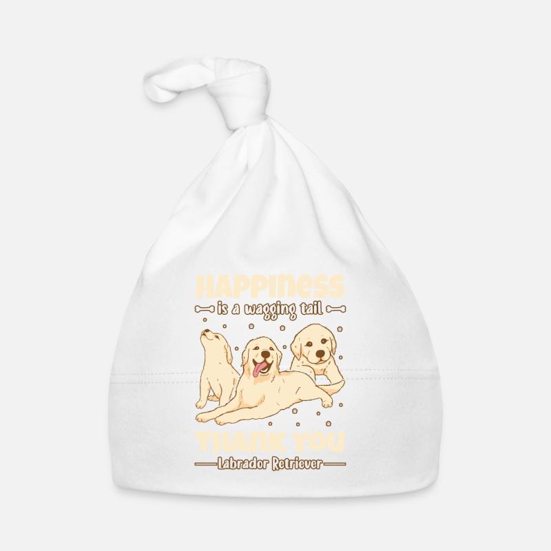 Happiness is a wagging tail thank you Labrador Baby Bio-Mütze