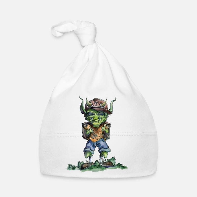 Dragon Going To School - Bonnet bio Bébé - blanc