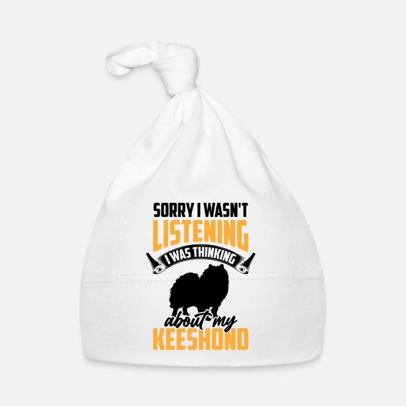 Thought of Wolfsspitz German Keeshond Organic Baby Cap