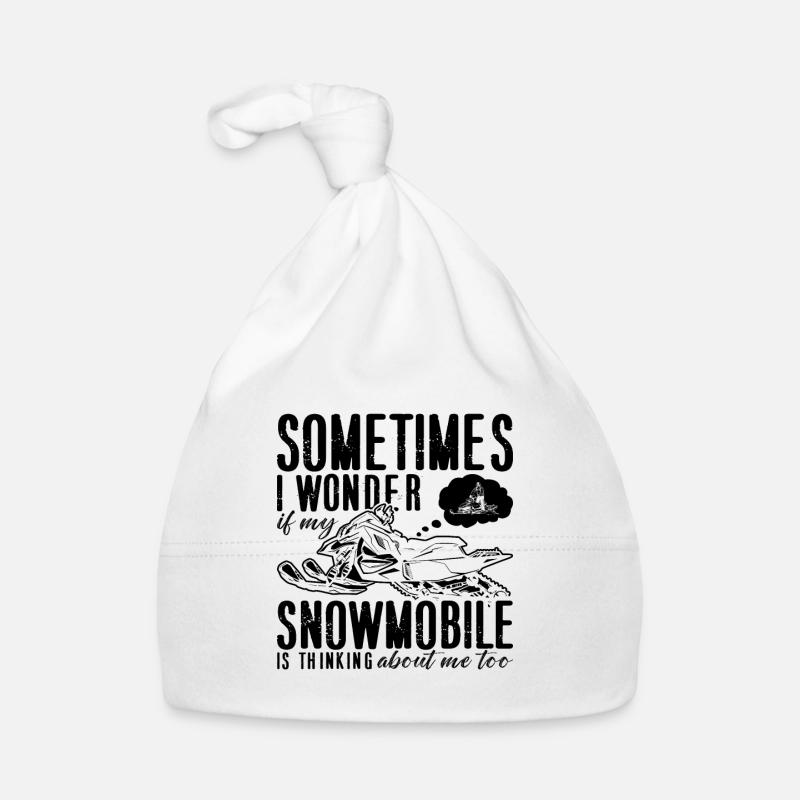 Parfois, je me demande si Mountainmobile Snowmobile Racer Bonnet bio Bébé